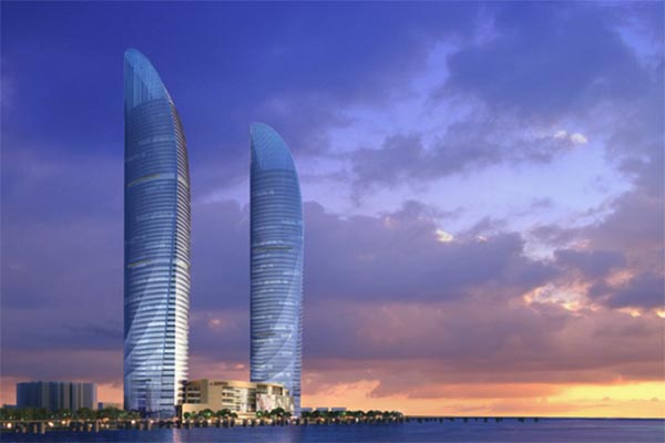 廈門世貿(mào)海峽大廈在施工建設中采